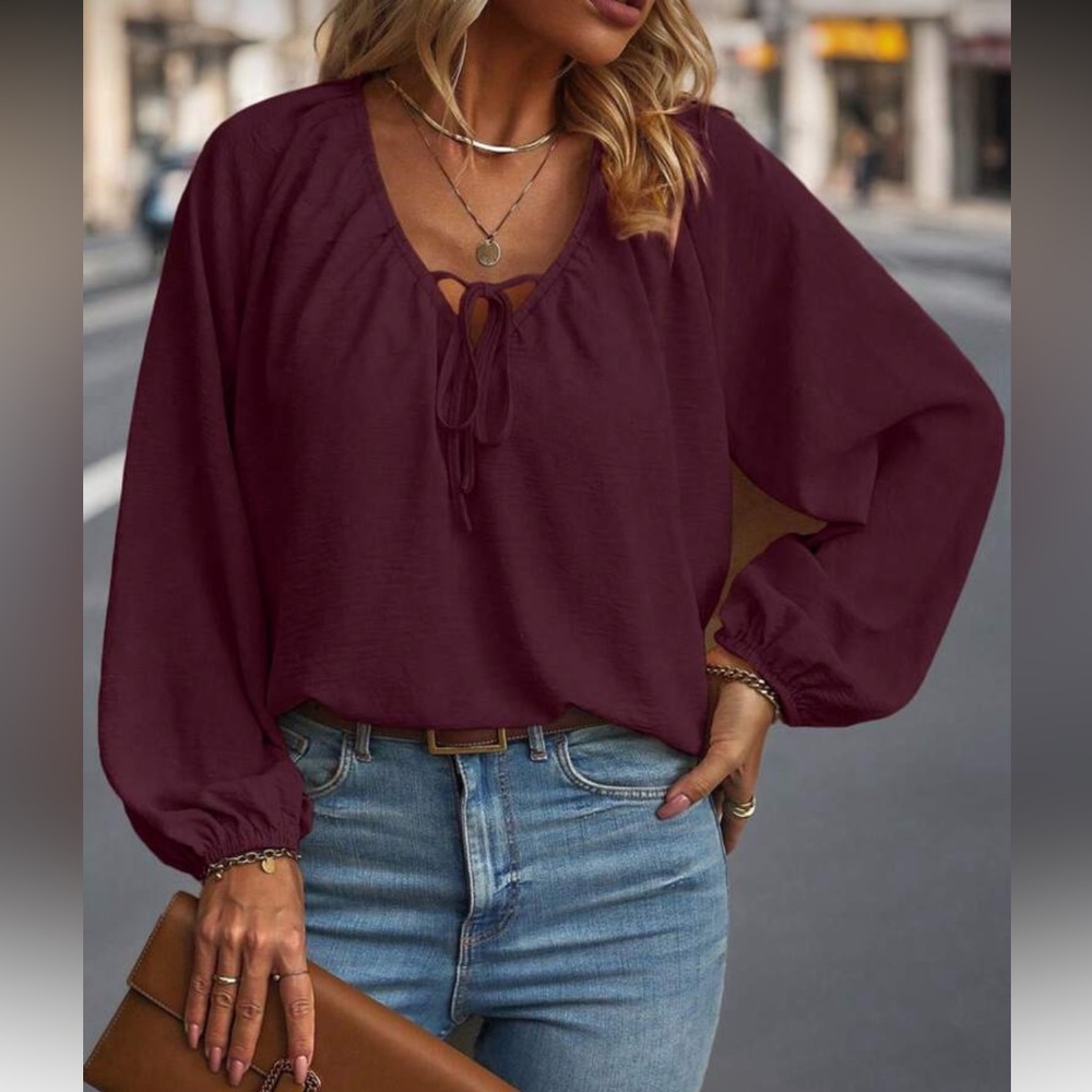 Elegant Deep Purple Women's Blouse